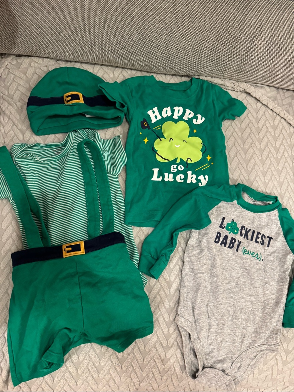 Carter’s baby boy St. Patrick’s day outfit bundle size 18 months